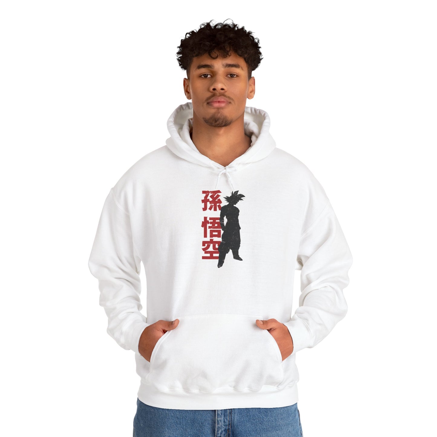 White Hoodie with Goku Design🤟